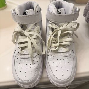 BOY BYE Custom White Nike Air Force 1 High Sneakers